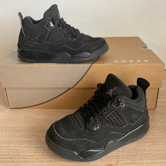 Nike Air Jordan 4 Retro Black Cat Toddler Sneakers - SZ 11 C